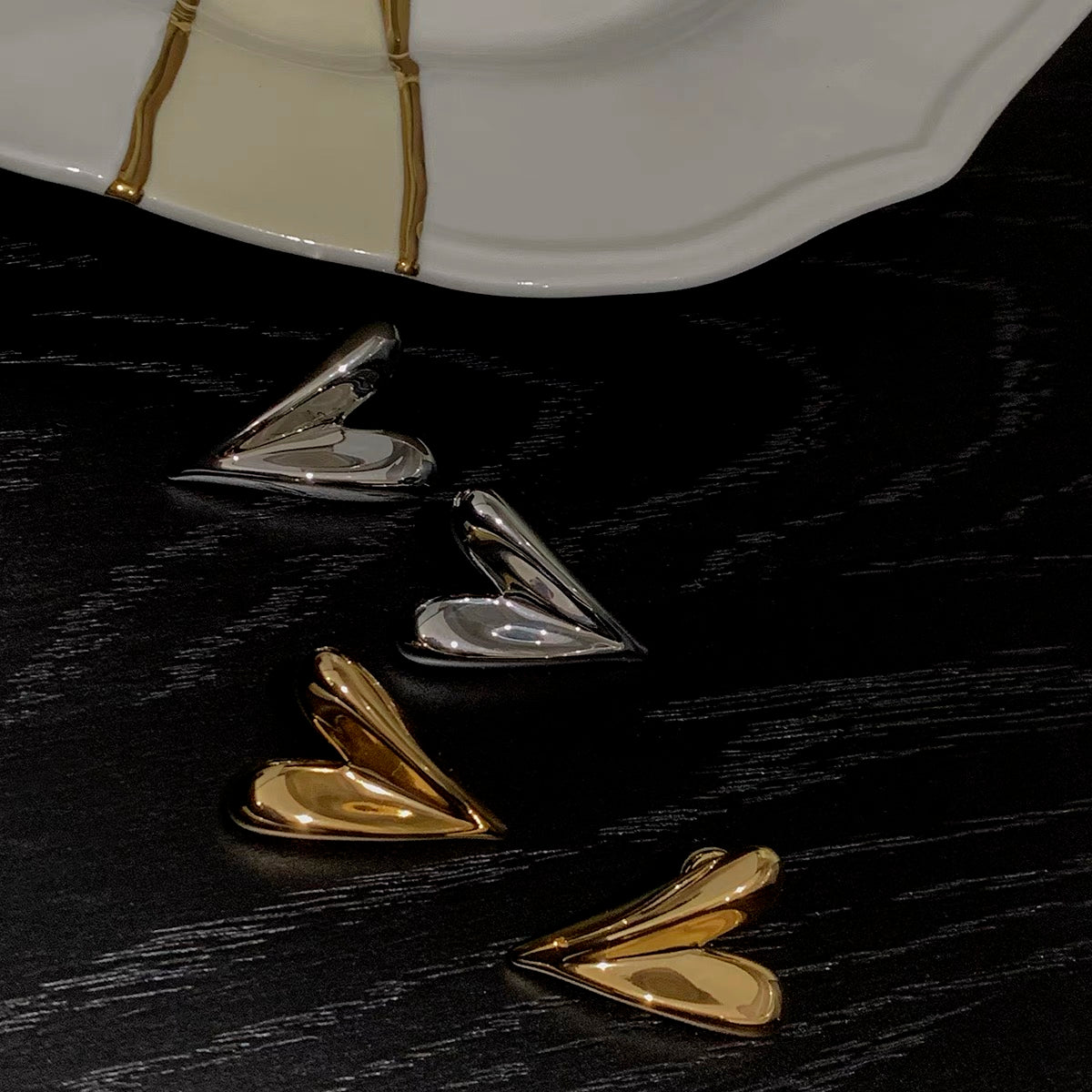 HEART OF GOLD STUDS