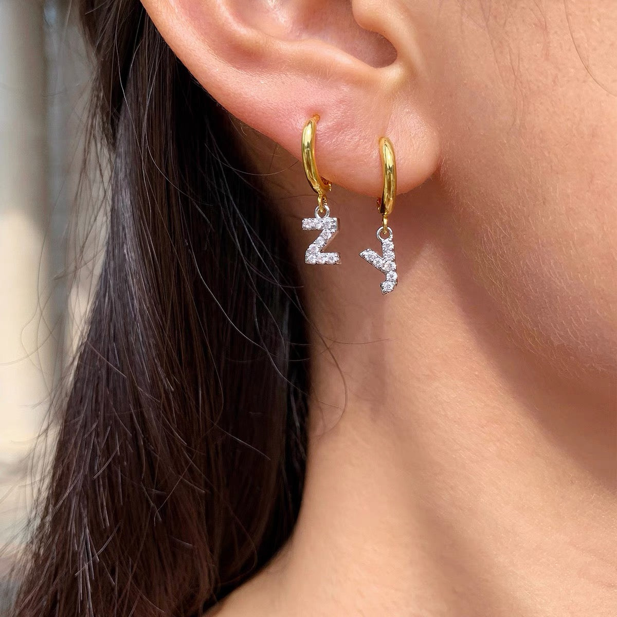 PERSONALIZED LETTER EARRINGS