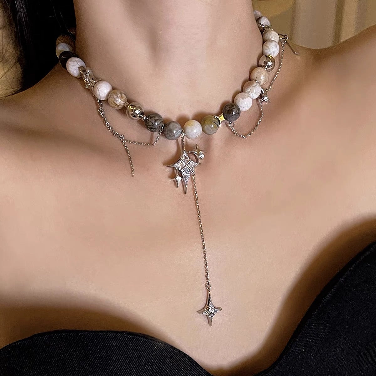 COSMO BEADED NECKLACE