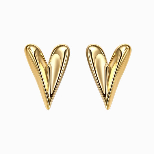 HEART OF GOLD STUDS